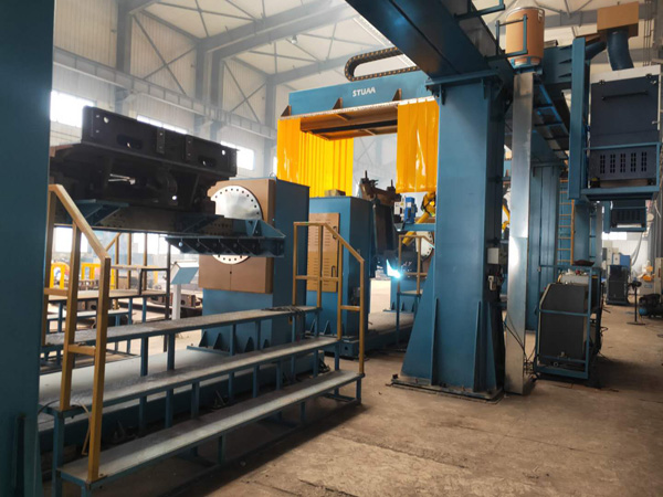 中部槽齒軌座、立板、彎板焊接機器人工作站